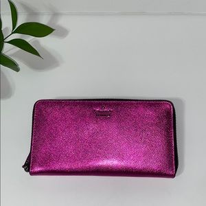 Kate Spade ♠️ Cameron Street Metallic Lacey Wallet